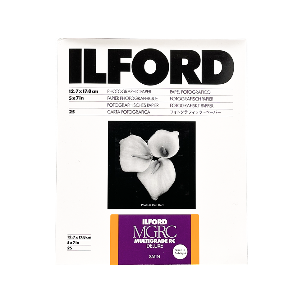 ILFORD MGRC papel fotográfico B&W satinado 12,7x17,8cm 25 hojas