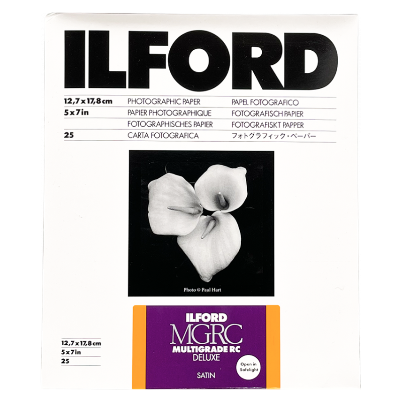 ILFORD MGRC papel fotográfico B&W satinado 12,7x17,8cm 25 hojas