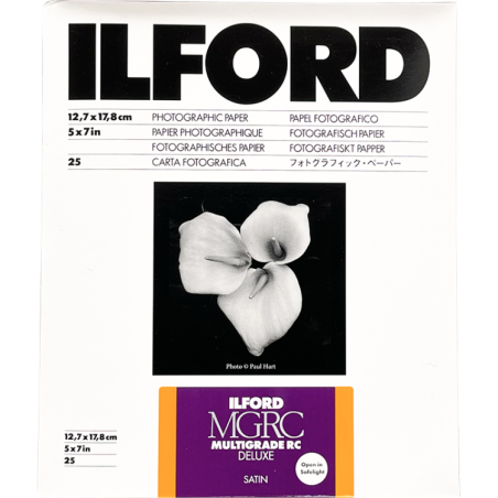 ILFORD MGRC satin B&W photographic paper 12,7x17,8cm 25 sheets