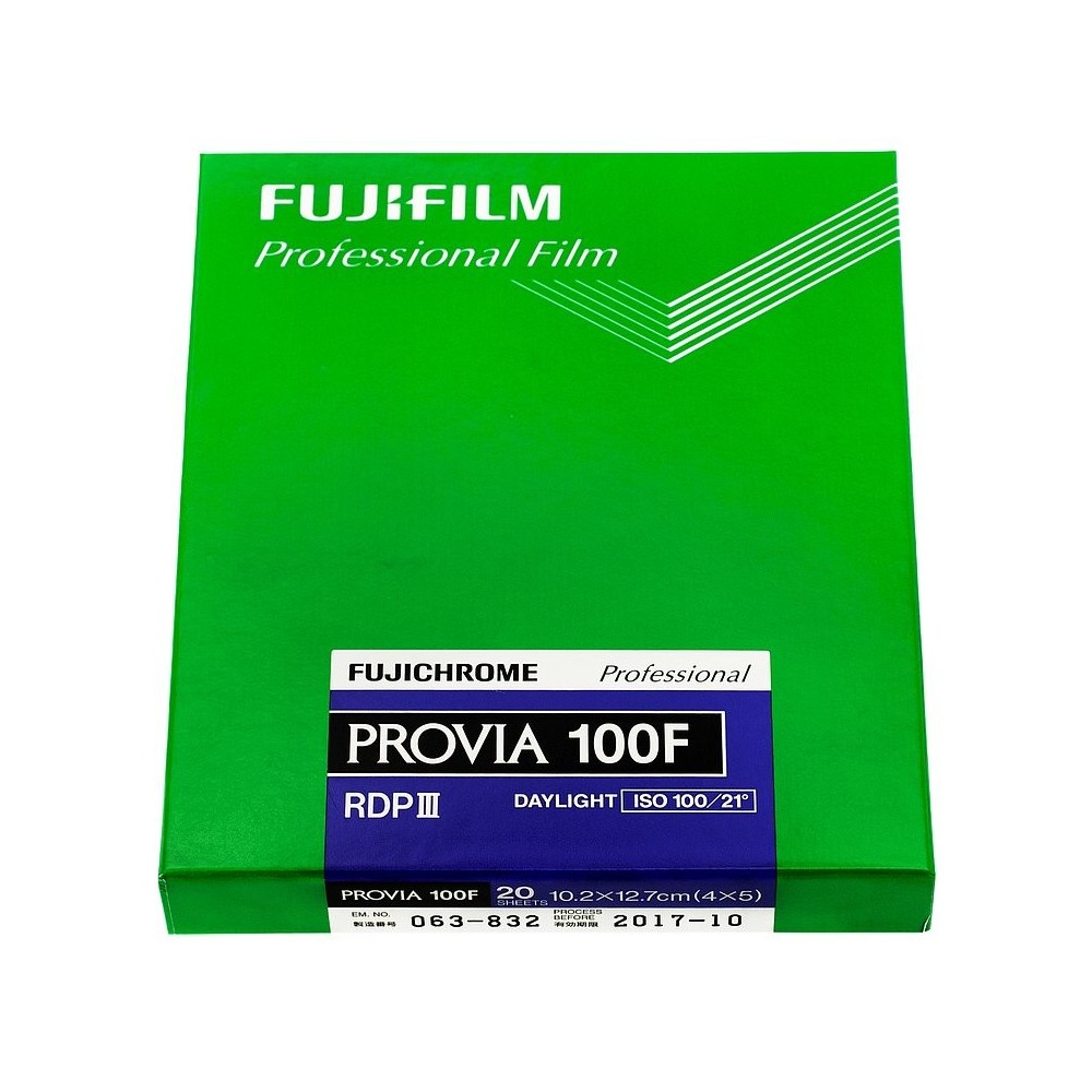 Fujifilm Fujichrome Provia 100F 4x5" Large Format (20 sheets)