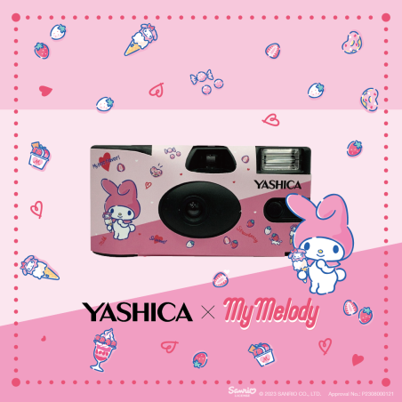 YASHICA x Sanrio - Cámara Desechable "My Melody Candyland" (Edición Limitada)