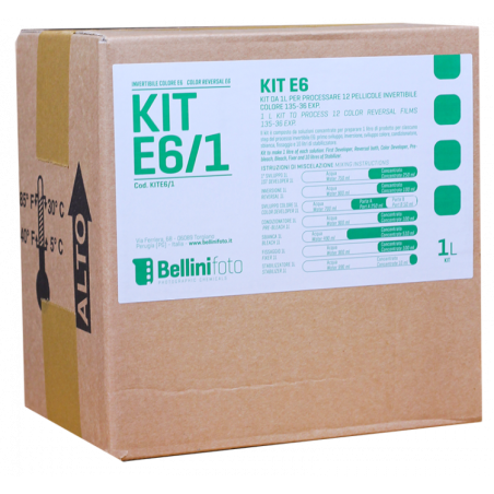 Kit Bellini E6 para Revelado de Película Positiva en Color (Diapositivas)  - 1L